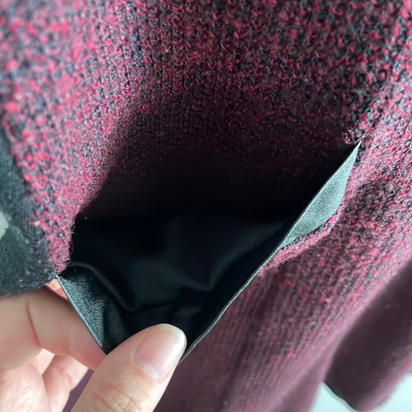 Textured colour block sleeveless black dress knit dress shift dress - Picture 3 of 6